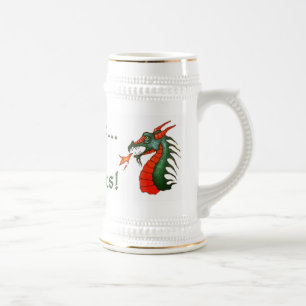 Mittelalterlich passen Sie von den Drachen auf Bierglas