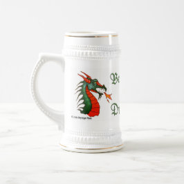 Mittelalterlich passen Sie von den Drachen auf Bierglas