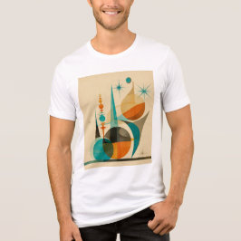 Mittelalterliche abstrakte geometrische Retro-Kuns Tri-Blend Shirt