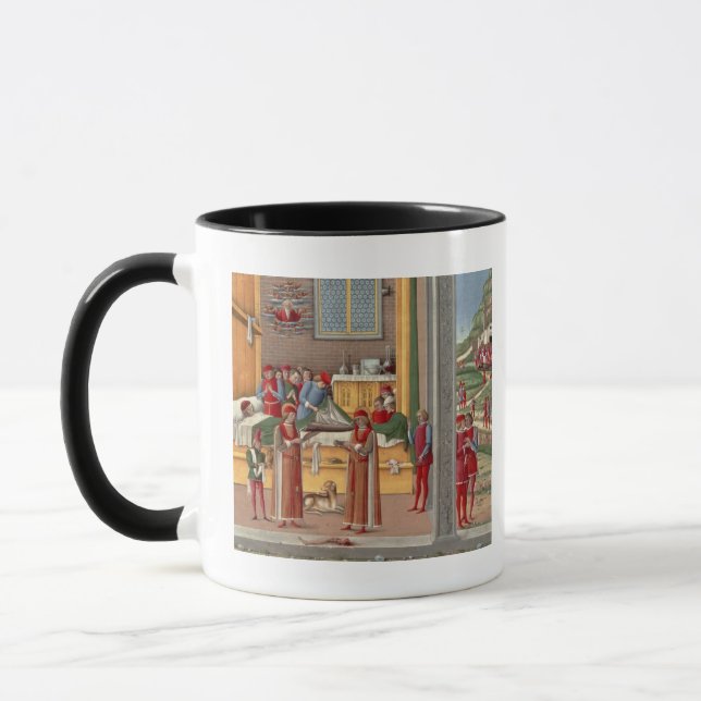 Mittelalterliche Amputierungsszene Tasse (Links)