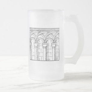 mittelalterliche Architektur Mattglas Bierglas