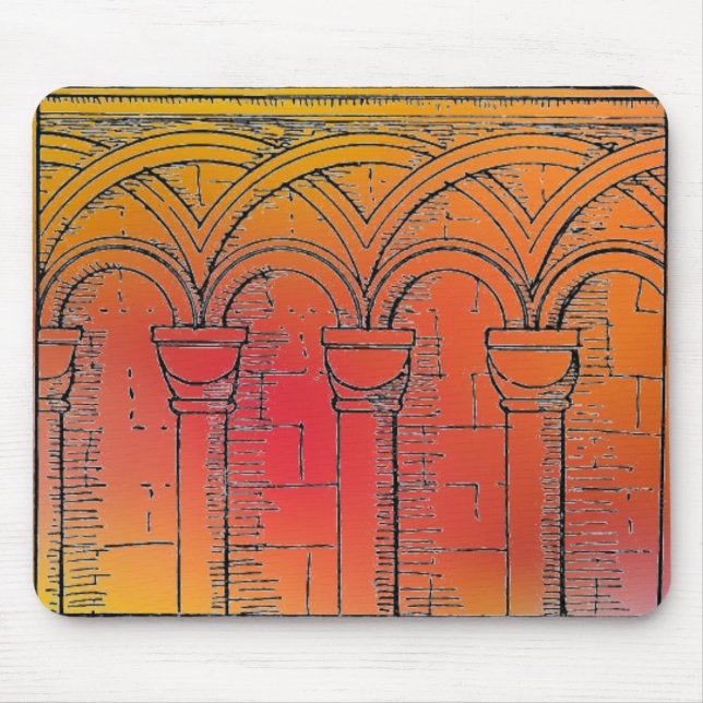 Mittelalterliche Architektur Mousepad (Vorne)