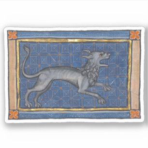 Mittelalterliche Bestiary Hyena c. 1270 Aufkleber