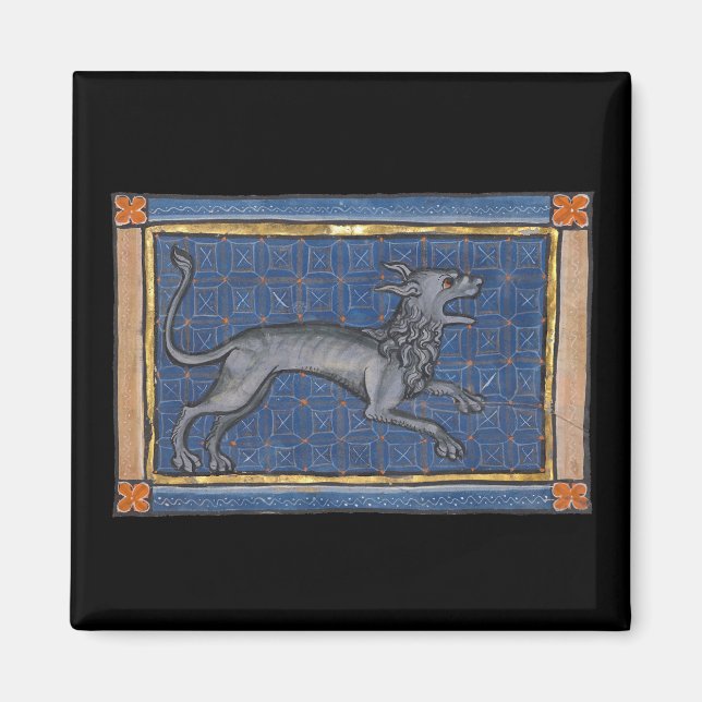 Mittelalterliche Bestiary Hyena c. 1270 Magnet (Vorne)