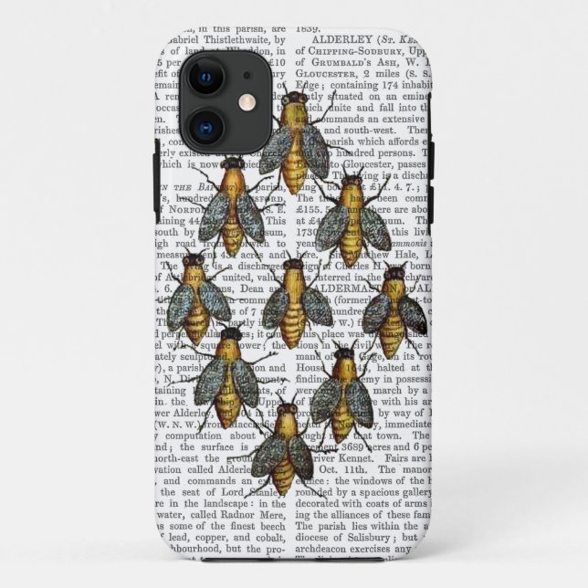 Mittelalterliche Bienen 2 Case-Mate iPhone Hülle (Rückseite)