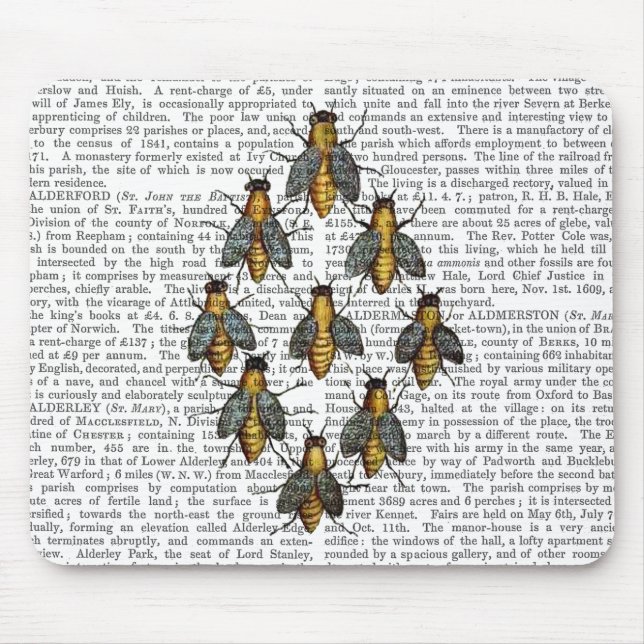 Mittelalterliche Bienen 2 Mousepad (Vorne)