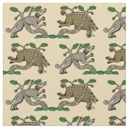 Mittelalterliche Boarenjagd Stoff