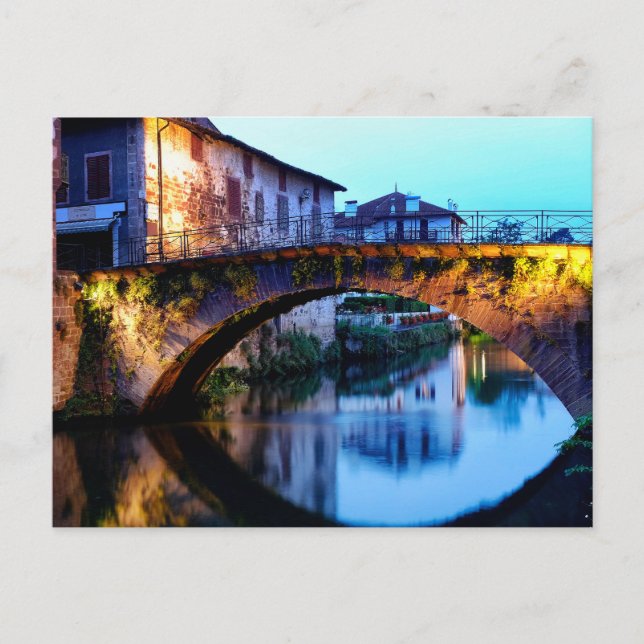 Mittelalterliche Brücke in Saint-Jean-Pied-de-Port Postkarte (Vorderseite)