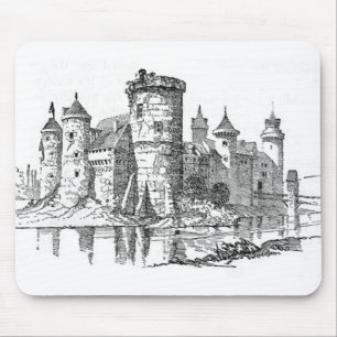 Mittelalterliche Burg-Mauspad Mousepad