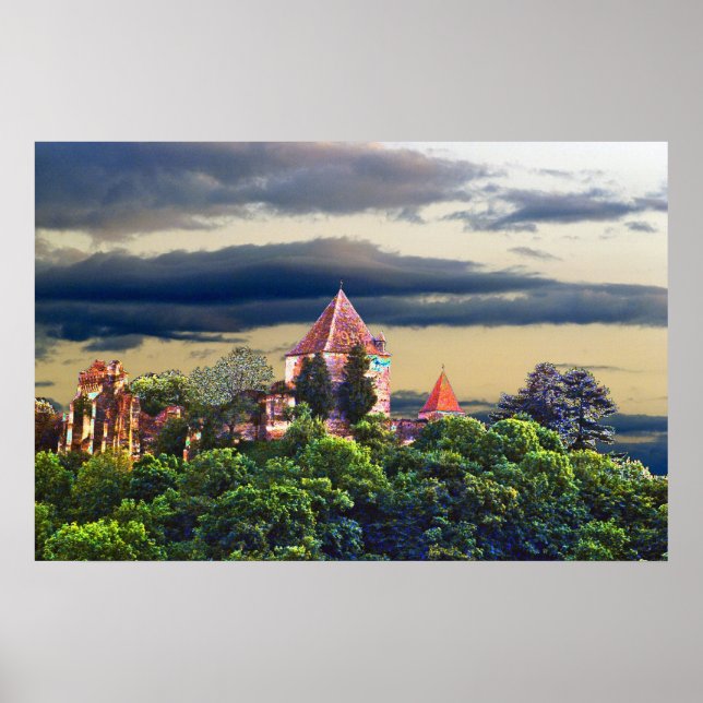 mittelalterliche Burg Poster (Vorne)