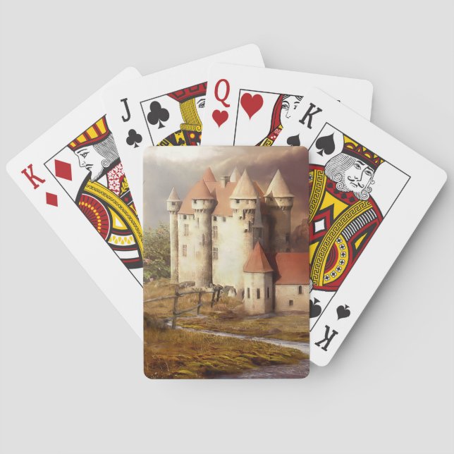 Mittelalterliche Burg Spielkarten (Rückseite)