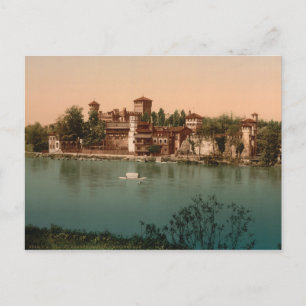 mittelalterliche Burg und Marktstadt, Turin, Itali Postkarte