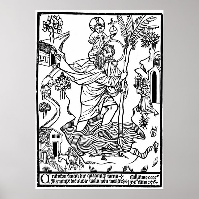 Mittelalterliche Christliche Gravur Poster (Vorne)
