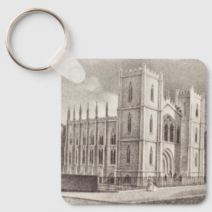 Mittelalterliche christliche Kirche Schlüsselanhänger