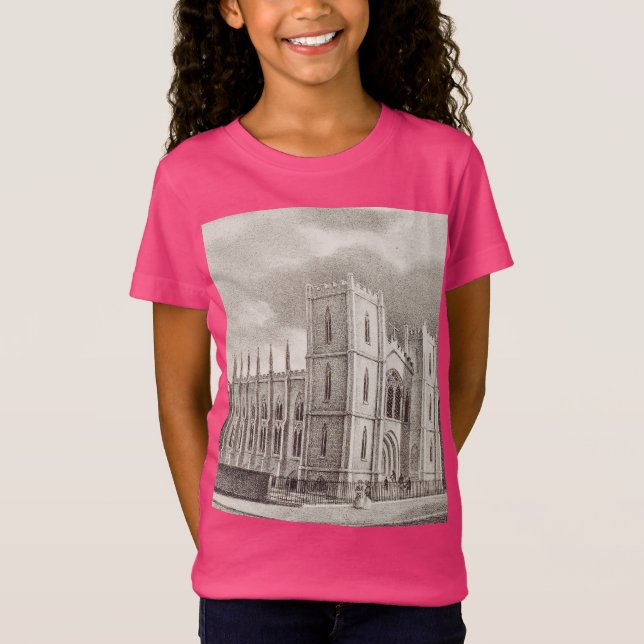 Mittelalterliche Christliche Kirche T-Shirt (Vorderseite)