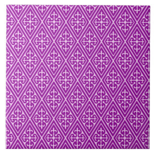 Mittelalterliche Damaskottdiamanten, Amethyst lila Fliese
