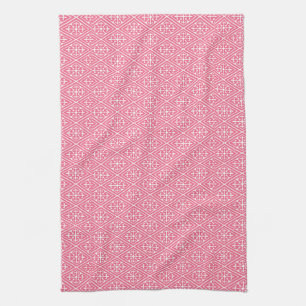 Mittelalterliche Damaskus Diamanten, Korallenrosa Küchentuch