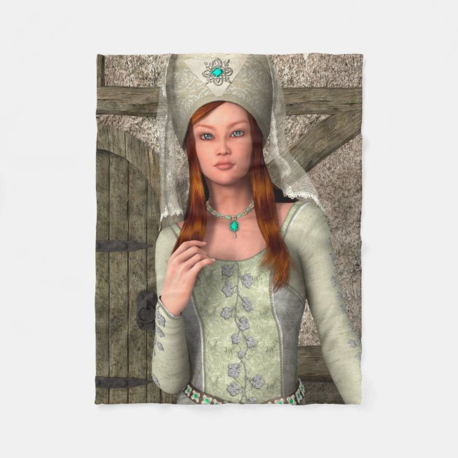 Mittelalterliche Dame Fleecedecke (Vorderseite)