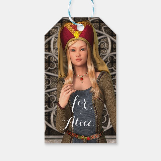 Mittelalterliche Dame Geschenkanhänger (Vorderseite)
