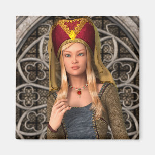 Mittelalterliche Dame Magnet