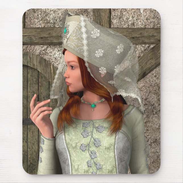 Mittelalterliche Dame Mousepad (Vorne)
