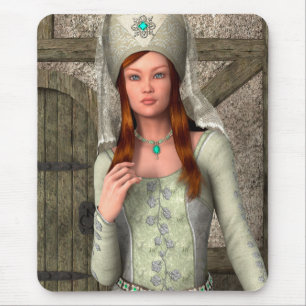 Mittelalterliche Dame Mousepad