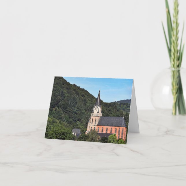 Mittelalterliche Deutsche Kirche in den Bergen Karte (Vorderseite)