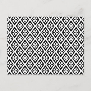 Mittelalterliche Diamanten - schwarz-weiß Postkarte