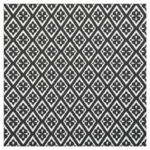 Mittelalterliche Diamanten - Schwarzweiss Stoff