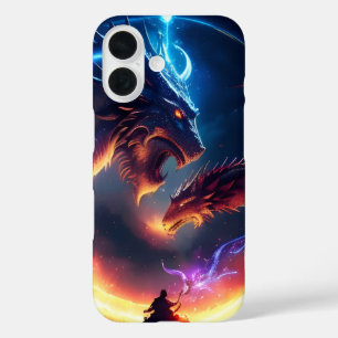 Mittelalterliche Drachenschlacht iPhone 16 Hülle