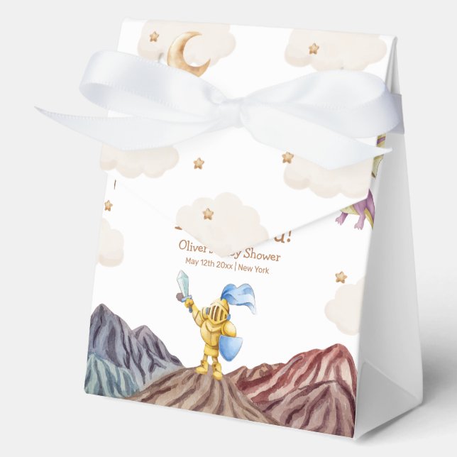 Mittelalterliche Dragon Boy Babydusche Geschenkschachtel (Vorderseite)