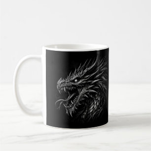 Mittelalterliche Fantasy-Grunge-Kunst im Drachenst Kaffeetasse