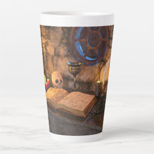 Mittelalterliche Fantasy-Zauberer-Studie Milchtasse