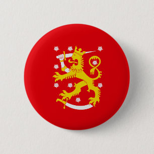 Mittelalterliche Flagge Finnlands Button