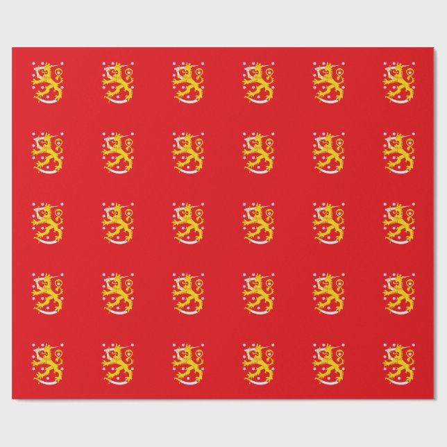 Mittelalterliche Flagge Finnlands Geschenkpapier (Flach)