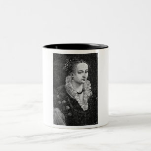 Mittelalterliche Frau Zweifarbige Tasse