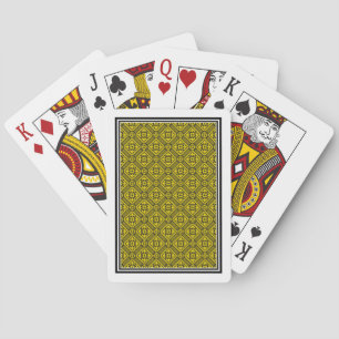 Mittelalterliche Gelbe Schwarze Lilien Romanischer Spielkarten