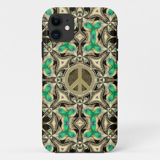 Mittelalterliche Geometrie Steampunk Peace iPhone  Case-Mate iPhone Hülle (Rückseite)