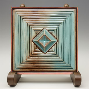 Mittelalterliche geometrische Eleganz erdiger Türk Fliese
