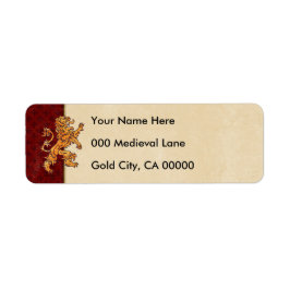 Mittelalterliche Gold Lion Rote Lilie