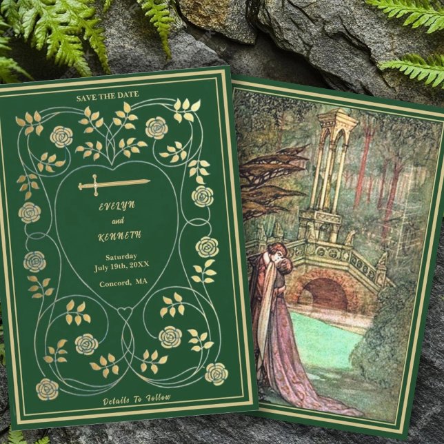 Mittelalterliche Goldflorenkärte und Hochzeit mit  Save The Date (Von Creator hochgeladen)