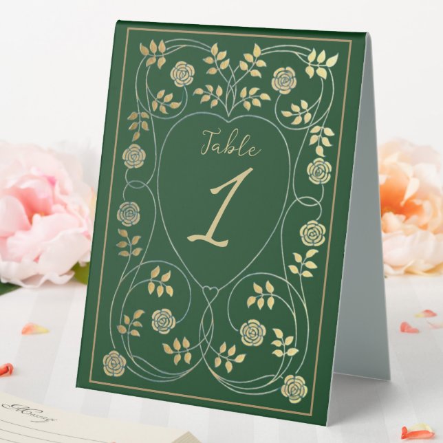 Mittelalterliche Goldflorenkärte und Hochzeit mit  Tischaufsteller (In Situ (Hochzeit))