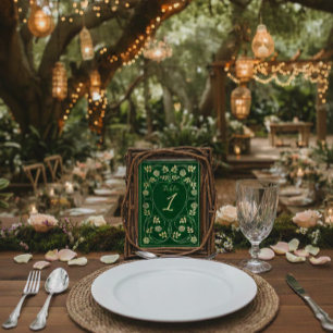 Mittelalterliche Goldflorenkärte und Hochzeit mit  Tischnummer