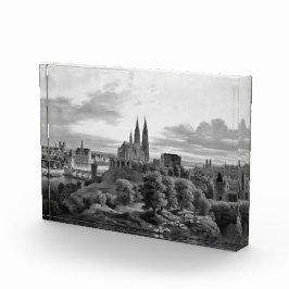 mittelalterliche Grayscale Stadt Fotoblock