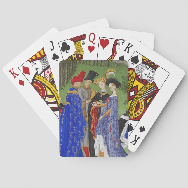Mittelalterliche Herren und Damen Spielkarten (Rückseite)