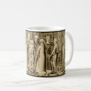 Mittelalterliche Herren und Ladys Coffee Tasse