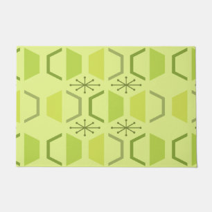 Mittelalterliche Hexagons Chartreuse Fußmatte