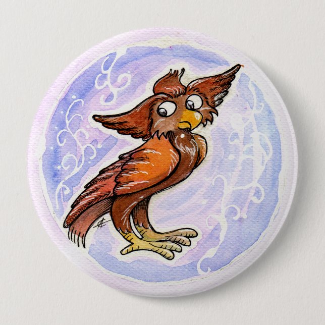 mittelalterliche Hibou Button (Vorderseite)