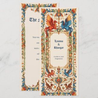 Mittelalterliche Hochzeit, alte Handschrift Menükarte