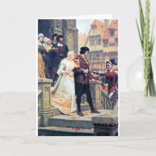 Mittelalterliche Hochzeit Romance Karte